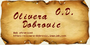 Olivera Dobrović vizit kartica